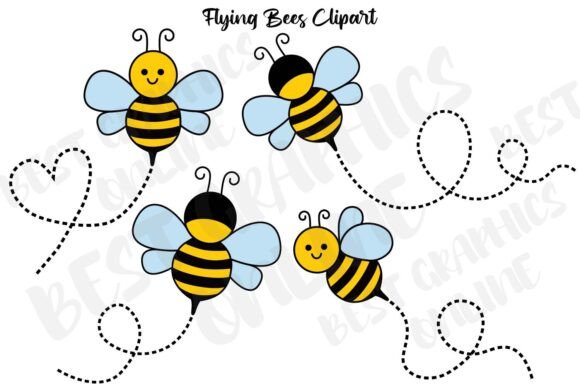 Download Flying Bee Clipart, Bumble Bee Clipart - Bumble bee Collection