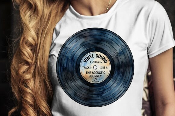 Download Black Vinyl LP with Acoustic Music Theme - Black Collection
