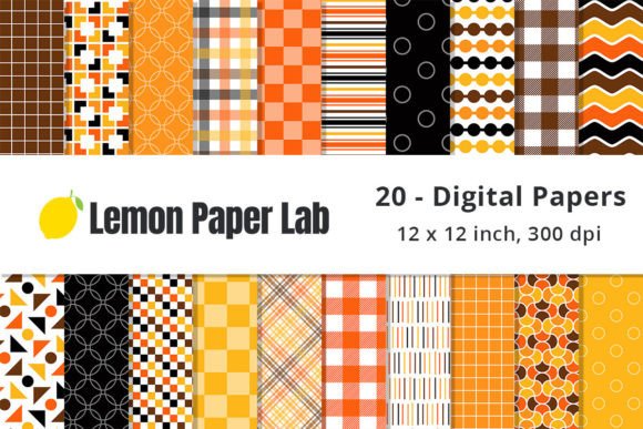 Download Orange, Black, Brown and Yellow Patterns - Black Collection