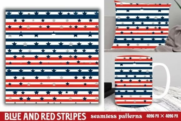 Download Blue and Red Stripes Seamless Pattern - Red stripes Collection