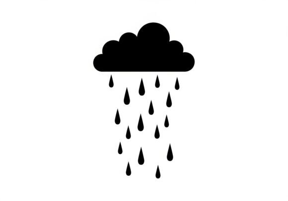 Download Black Cloud with Raindrops Weather - Black Collection