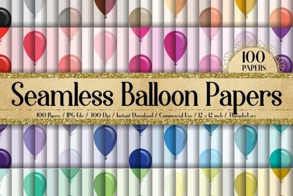 Download Seamless Balloon Kid Birthday Paper - Birthday paper Collection