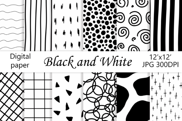 Download Geometric Paper Black and White - Black Collection