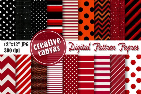 Download Red Stripes &amp; Polka Dot Seamless Pattern - Red stripes Collection