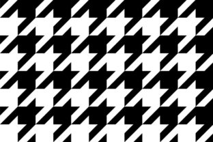Download Black Houndstooth Pattern 2-inch Graphic - Black Collection