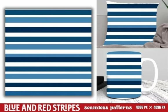 Download Blue and Red Stripes Seamless Pattern - Red stripes Collection
