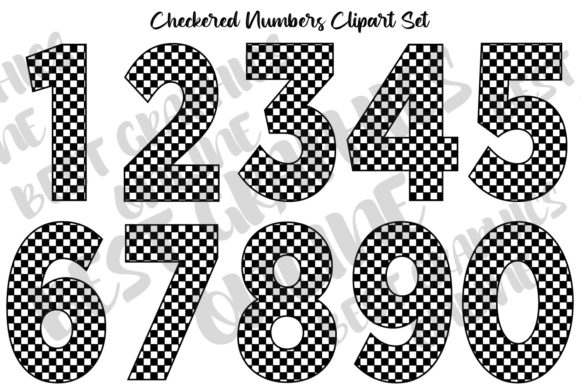 Download Checkered Black and White Racing Clipart - Black Collection
